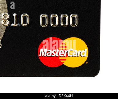 Carte de crédit MasterCard émises au Royaume-Uni Banque D'Images