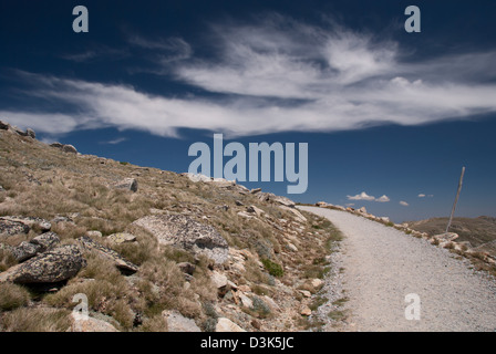 Randonnée au mont Kosciuszko, Département de parc national. Banque D'Images