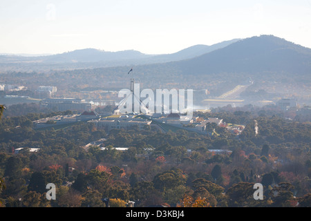 Vue de la Maison du Parlement de Red Hill Canberra Australie Banque D'Images