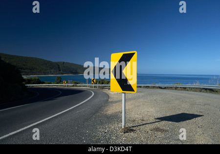 Kennet River, l'Australie, un point de vue sur la Great Ocean Road vers le Pacifique Banque D'Images