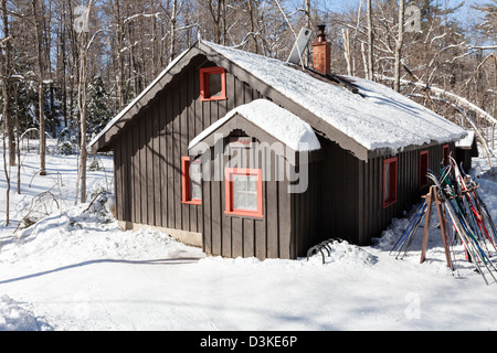 Chalet dans le parc de la Gatineau, Québec, Canada Banque D'Images