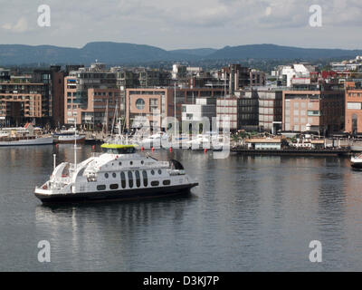 Vue sur le port d'Oslo Norvège Banque D'Images