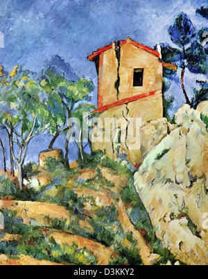 Paul Cézanne, la maison avec les murs lézardés 1892-1894 Huile sur toile. Metropolitan Museum of Art, New York City, USA Banque D'Images