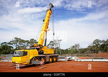 Grue mobile Grove jaune vif Banque D'Images