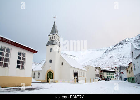 Petite ville de pêche en Islande Banque D'Images