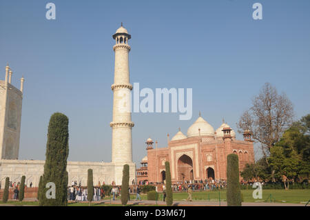 Le Taj Mahal, Agra, Uttar Pradesh, Inde. Banque D'Images