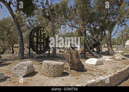 Rester de la basilique romaine, le parc national d'Ashkelon, Israël Banque D'Images