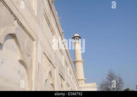 Une conception au Taj Mahal Agra, Uttar Pradesh, Inde. Banque D'Images