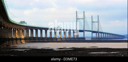 Le nouveau pont de la rivière Severn à West Banque D'Images