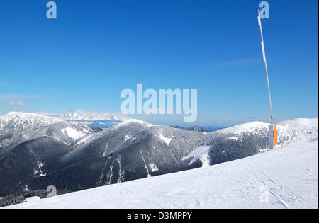 Zone free ride sur Chopok dans station de ski de Jasna, les Basses Tatras, Slovaquie Banque D'Images