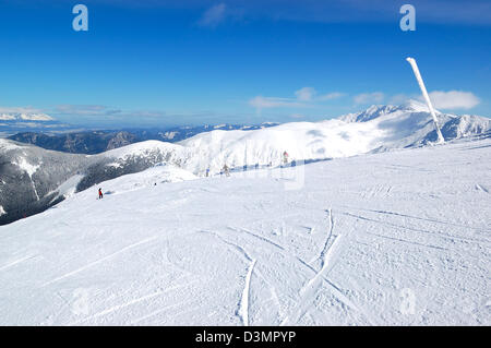 Zone free ride sur Chopok dans station de ski de Jasna, les Basses Tatras, Slovaquie Banque D'Images