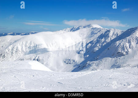 Zone free ride sur Chopok dans station de ski de Jasna, les Basses Tatras, Slovaquie Banque D'Images