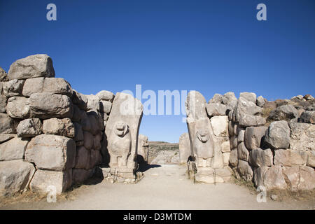 La porte des lions, zone archéologique de hattusha, Anatolie centrale, Turquie, Asie Banque D'Images