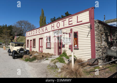 Cardrona Hotel construit en 1863. Crown Range Road. Nouvelle Zélande, île du Sud Banque D'Images