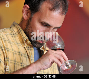 Concours de dégustation de vin dans la région de New Haven CT USA Banque D'Images