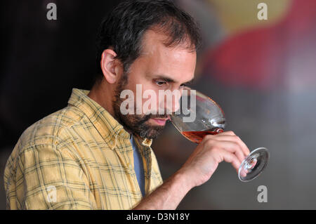 Concours de dégustation de vin dans la région de New Haven CT USA Banque D'Images