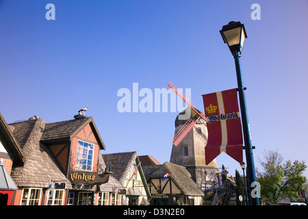 Boutiques, Solvang, Santa Ynez Valley, Californie, USA Banque D'Images