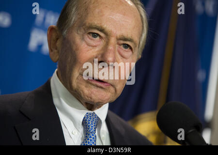 Maurice 'Buggy' Greenberg, ancien président et chef de l'American International Group (AIG). Banque D'Images