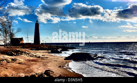 Lighthouse Point Park, New Haven, CT USA Banque D'Images