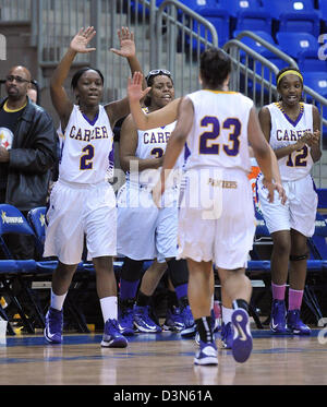 Championship girls high school basketball game dans CT USA Banque D'Images