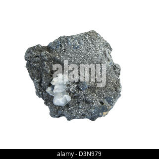 Close-up de l'arsenopyrite calcite dans le rough Banque D'Images
