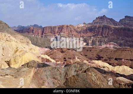 Les couleurs des montagnes d'Eilat, Israël Banque D'Images