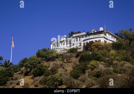 Mt. Ada est aujourd'hui un quartier Inn avec un Mobil 4 étoiles, Avalon, Catalina Island, Californie, USA. Banque D'Images