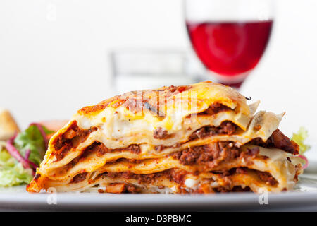 Lasagne, un plat de pâtes italiennes Banque D'Images