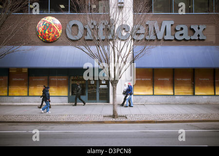 Un magasin OfficeMax à Brooklyn à New York Banque D'Images