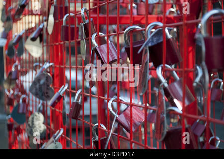 Love Locks, Camden Town Market, NW1, London, UK Banque D'Images
