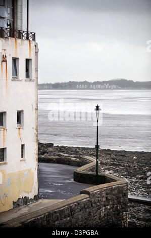 L'abandon de l'édifice de l'Hôtel Royal Pier à Weston-super-Mare, Somerset UK Banque D'Images