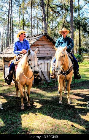 Cowboys à cheval à la journée Pioneer Crowley en Floride Banque D'Images