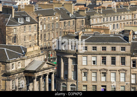 Architecture d'Edimbourg depuis le haut de la colline Calton, Édimbourg, Écosse. Banque D'Images