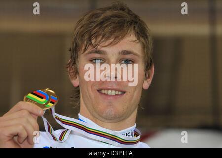 Minsk, Belarus. 22 février 2013. Michael Hepburn Aus Mens au Championnat du Monde 'vélo' kilomètre championnats, Minsk, Biélorussie. Banque D'Images