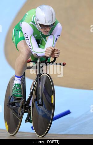 Minsk, Belarus. 22 février 2013. Martyn Irvine IRL Mens au Championnat du Monde 'vélo' kilomètre championnats, Minsk, Biélorussie. Banque D'Images