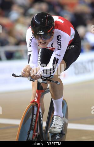 Minsk, Belarus. 22 février 2013. Stefan Kueng Championnat du Monde SUI Mens' 'kilomètre championnats de cyclisme, Minsk, Biélorussie. Banque D'Images