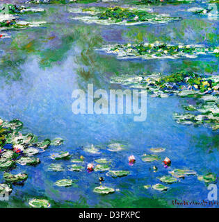 Claude Monet, nymphéas, 1906, Art Institute of Chicago, USA. Huile sur toile. Banque D'Images