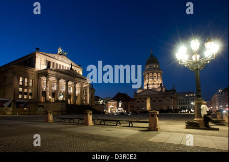 Berlin, Allemagne, la salle de concert et l'Franzoesische Cathédrale sur Gendarmenmarkt Banque D'Images