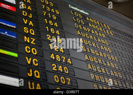 Le départ de l'administration à l'aéroport international. Melbourne, Victoria, Australie Banque D'Images