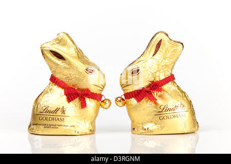 Berlin, Allemagne, le lapin or Lindt Spruengli et Banque D'Images