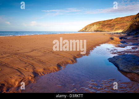 Plage Penbryn Ceredigion, pays de Galles, de l'Ouest Banque D'Images