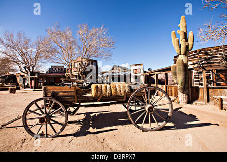 Old West film fixé à Pioneertown, en Californie. Banque D'Images