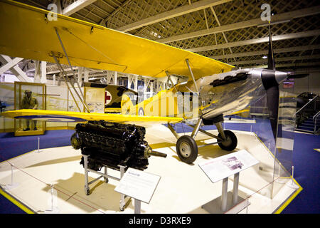 Le Hawker Hart (deux places d'un biplan bombardier léger, sur l'affichage à la Royal Air Force (RAF) Museum, London, England, UK Banque D'Images