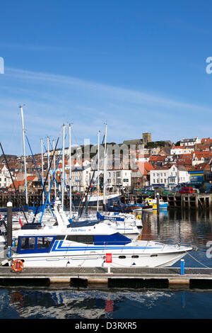 Le port de Scarborough, North Yorkshire, Angleterre, Royaume-Uni. Banque D'Images