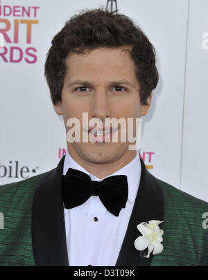 Santa Monica, Californie, États-Unis 23 Feb, 2013. Andy Samberg participant à la Film Independent Spirit Awards 2013 qui a eu lieu à la plage de Santa Monica Santa Monica, Californie le 23 février 2013. 2013.............8 Crédit(Droit : Credit : D. Long/Globe Photos/ZUMAPRESS.com/Alamy Live News) Banque D'Images