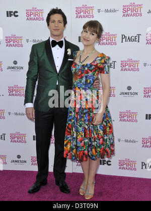 Santa Monica, Californie, États-Unis 23 Feb, 2013. Andy Samberg, Joanna Newsom participant à la 2013 Film Independent Spirit Awards à Santa Monica Beach à Santa Monica, Californie le 23 février 2013. 2013.............8 Crédit(Droit : Credit : D. Long/Globe Photos/ZUMAPRESS.com/Alamy Live News) Banque D'Images