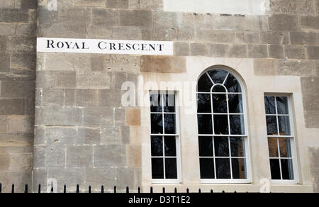 Royal Crescent à Bath célèbre rue Banque D'Images