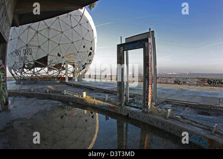 Berlin, Allemagne, ancienne station radar américaine sur le Teufelsberg Banque D'Images