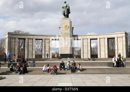 Berlin, Allemagne, mémorial de guerre soviétique dans le Tiergarten Banque D'Images