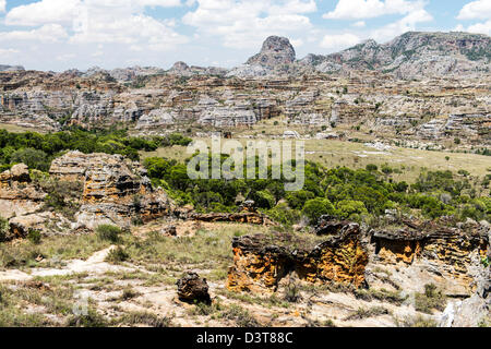 Rock formation jurassique parc national de l'Isalo à Madagascar Banque D'Images